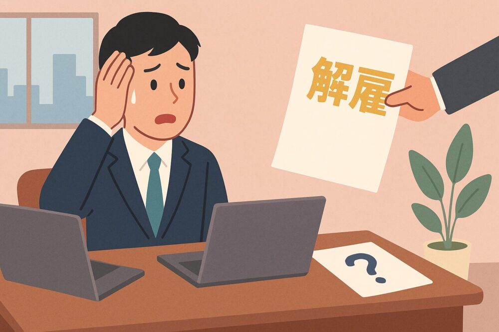 解雇で困っている男性
