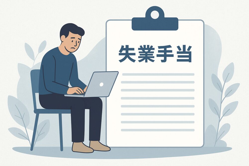 失業手当の申請のイメージ図