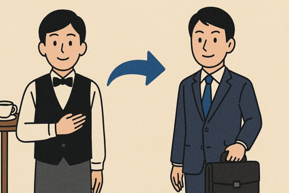 接客から営業に転職した人のイメージ図