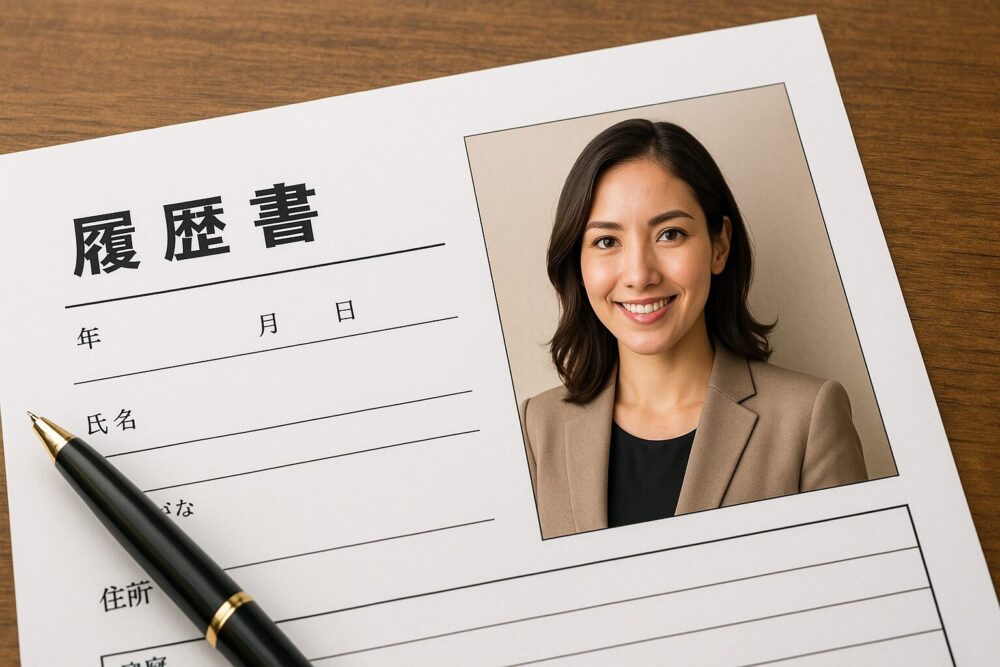 女性の履歴書のイメージ図