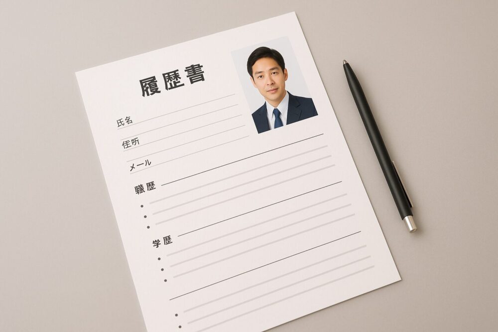 男性の履歴書のイメージ図