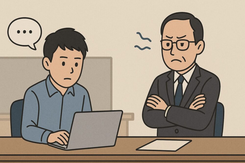 報連相ができない部下のイメージ図