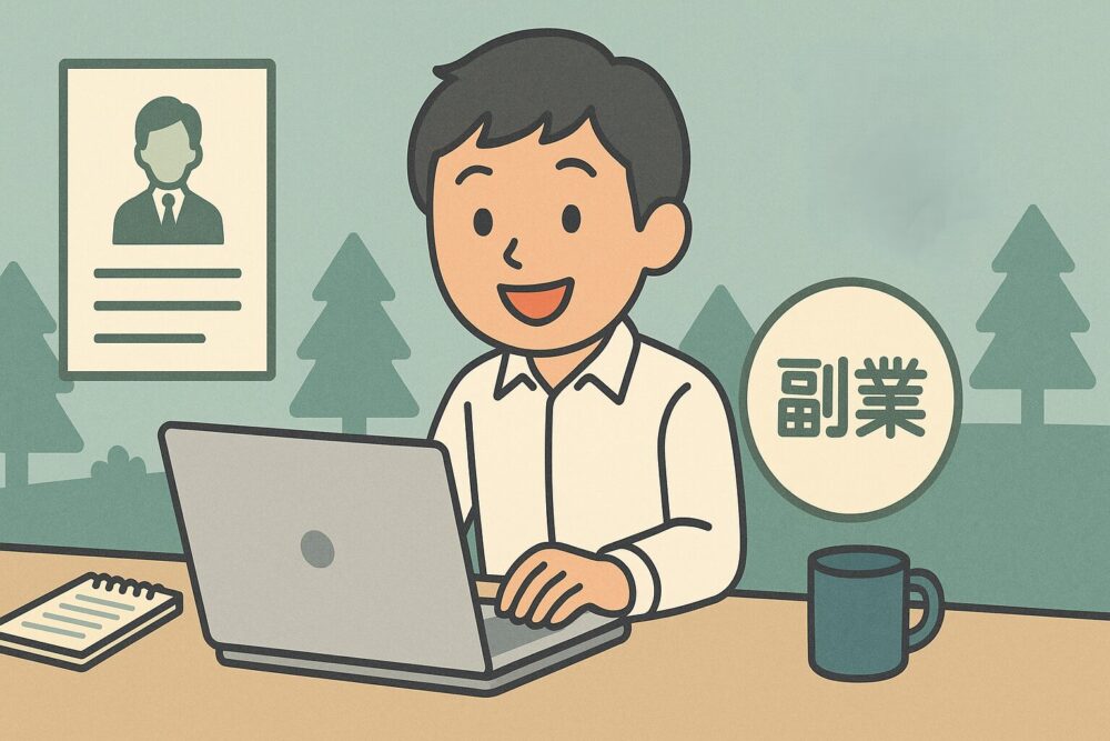 副業する男性