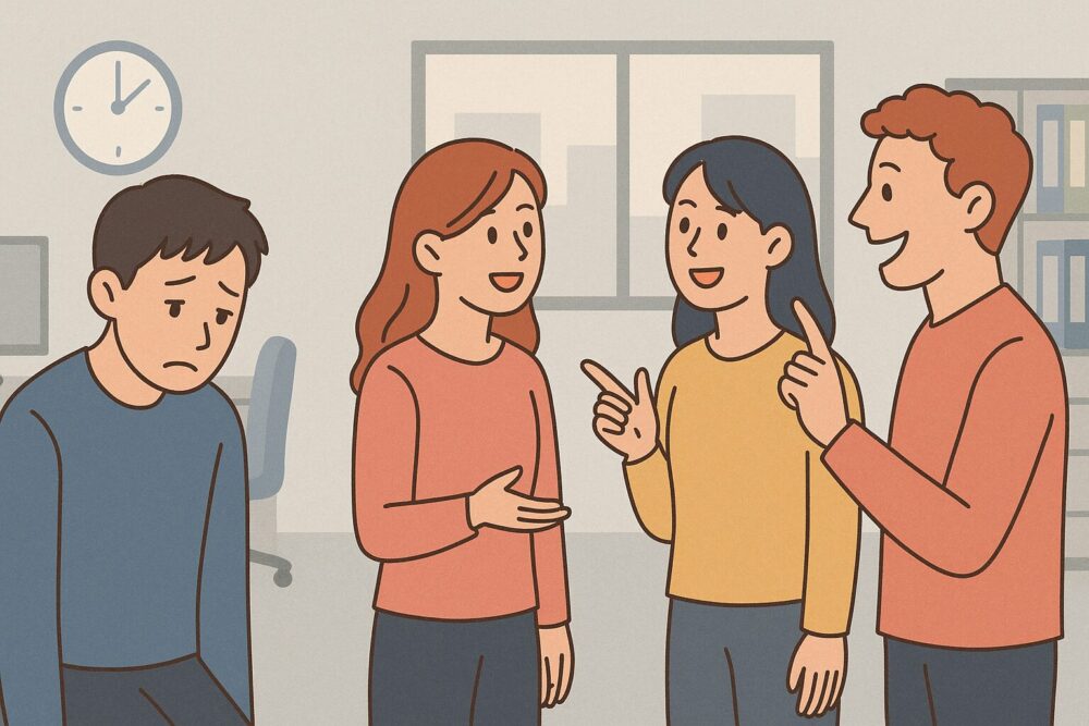 無視される人のイメージ