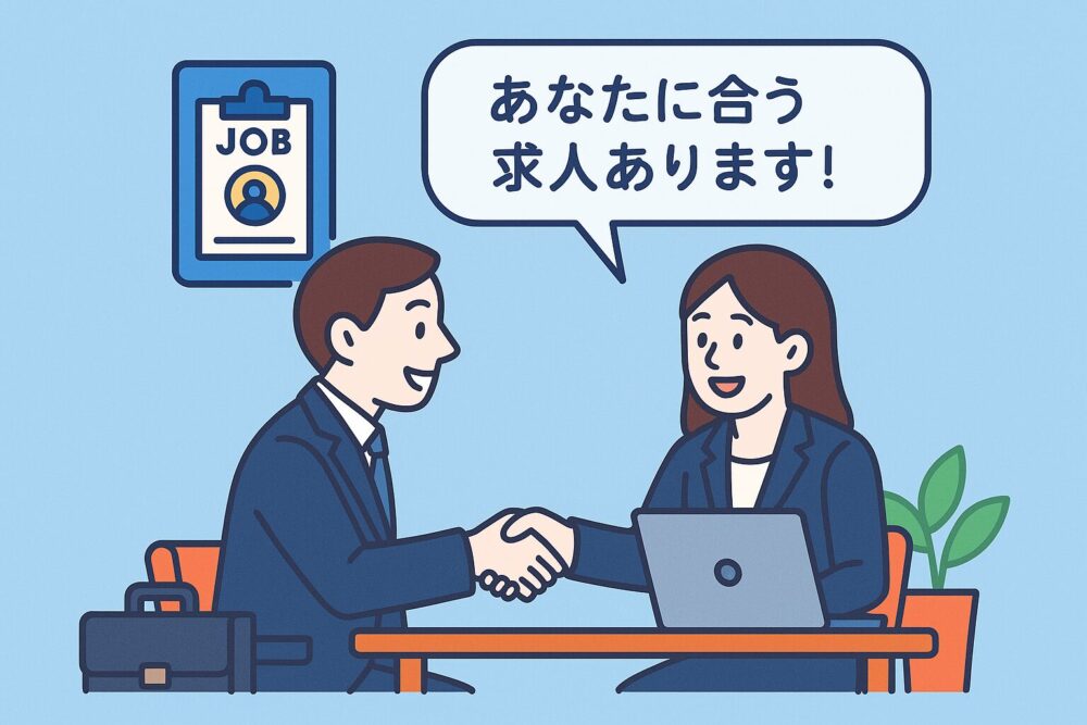 あなたに合う求人を見つけてくれるイメージ図
