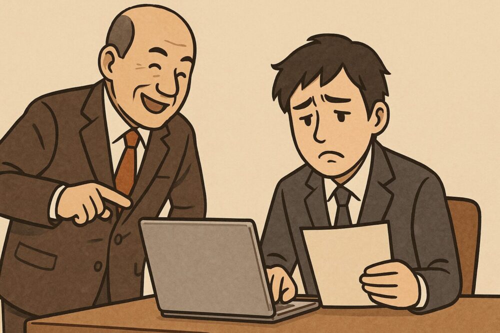 上司と部下のイメージ図