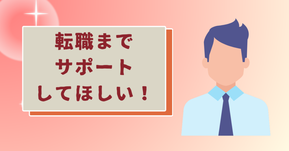 ネクタイを締めた男性のイラストとサポート希望の文字