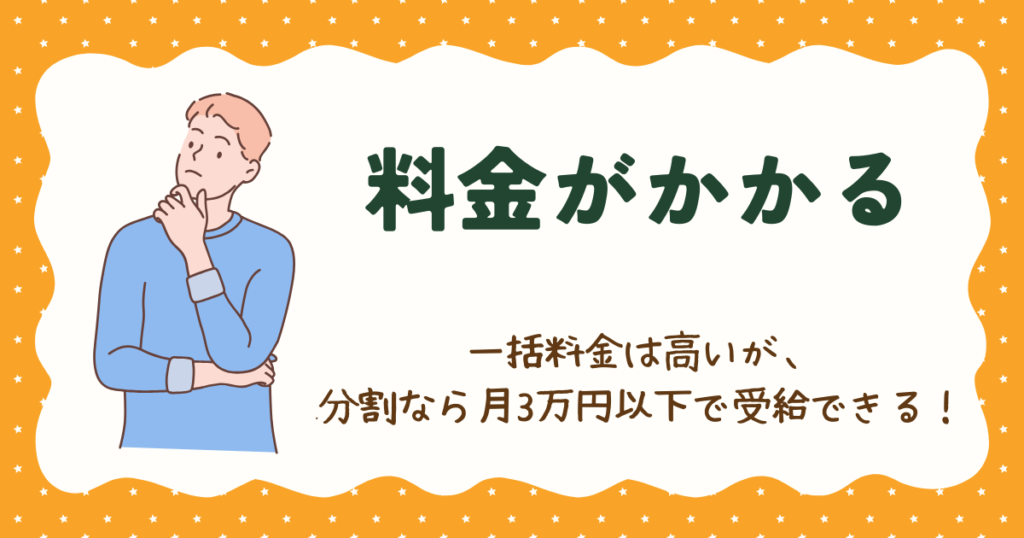 退職支援サービスに費用が発生するイメージ
